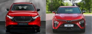 So sánh về ngoại thất xe Vinfast CF7 và xe Mazda CX5